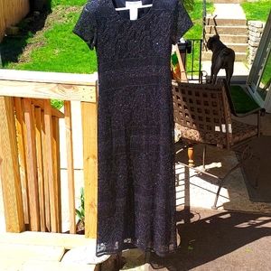 Jessica Howard Black Lace Dress sz 10 petite